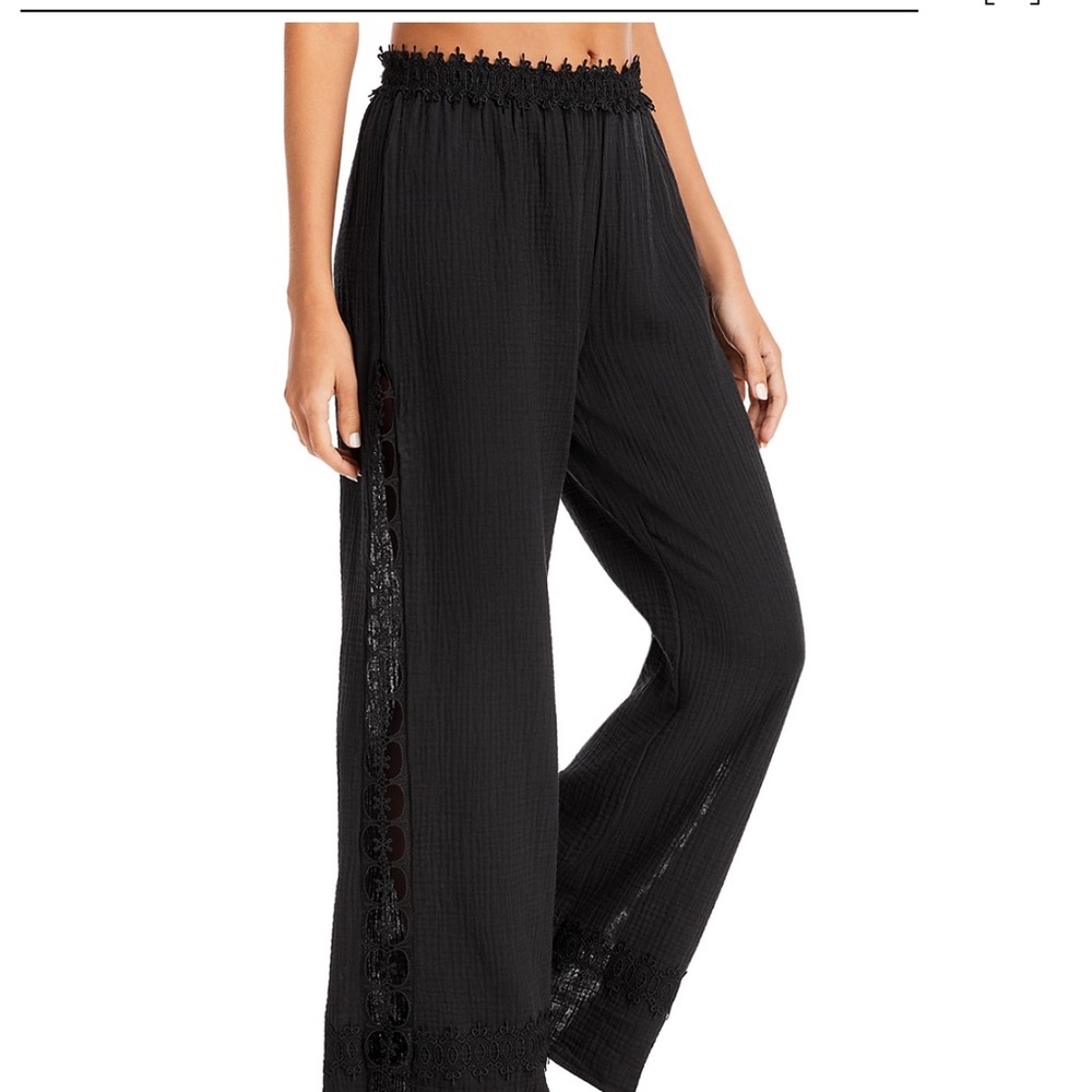 NWT Surf gypsy wide leg crochet trim pants